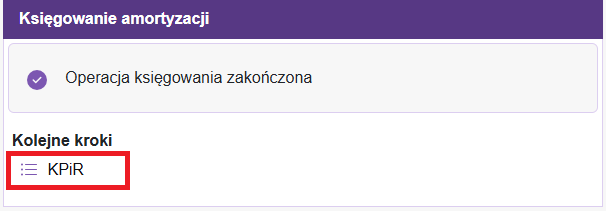 Księgowanie z Amortyzacji